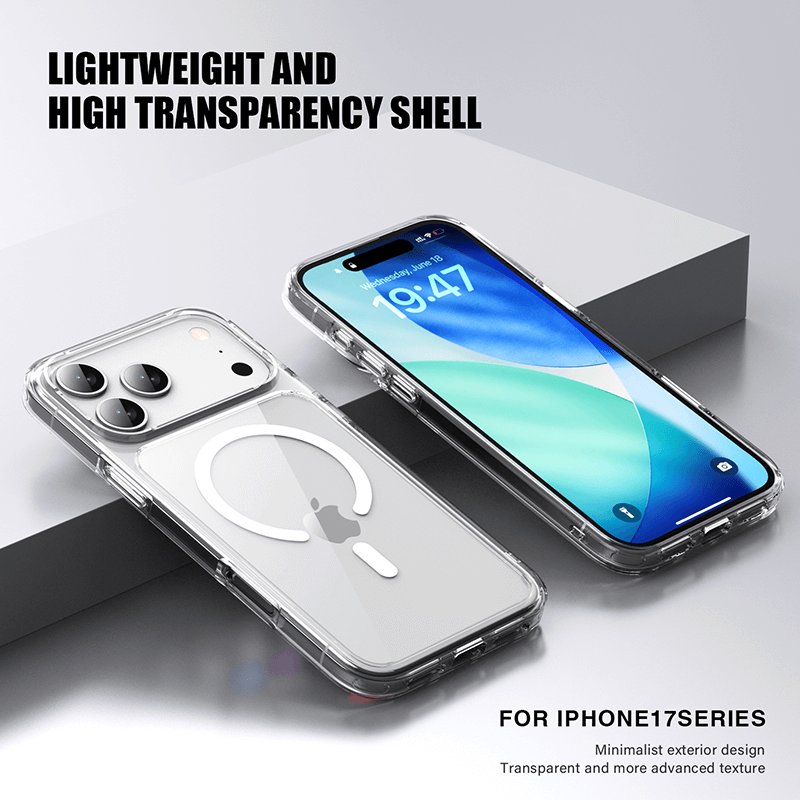 Aurora Magnetic Series Crystal Transparent Compatible with iPhone 17 Pro Max Case