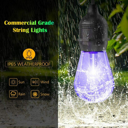 Outdoor Festoon Light String Lights 20M 24 LED Bulbs