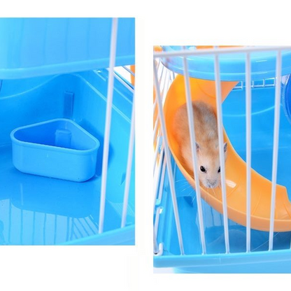 3 Tiers Gorgeous Hamster Mouse Cage pet toy Storey Fantasia Cage Castle - Pink