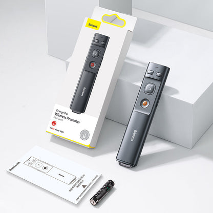 Wireless Presenter with USB-A & USB-C Receiver (Red Laser)