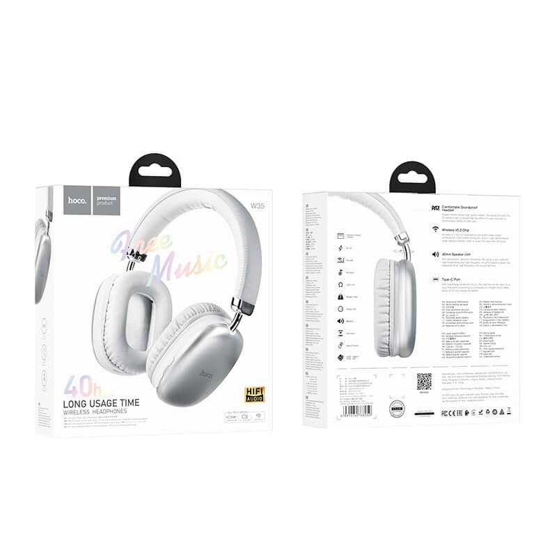 Hoco Bluetooth5.3 Wireless Headset 40 Hours Long Usage Time W35