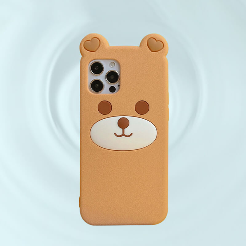 Suitable for Phone Q Uncle Brown Bear Silicone Phone Case