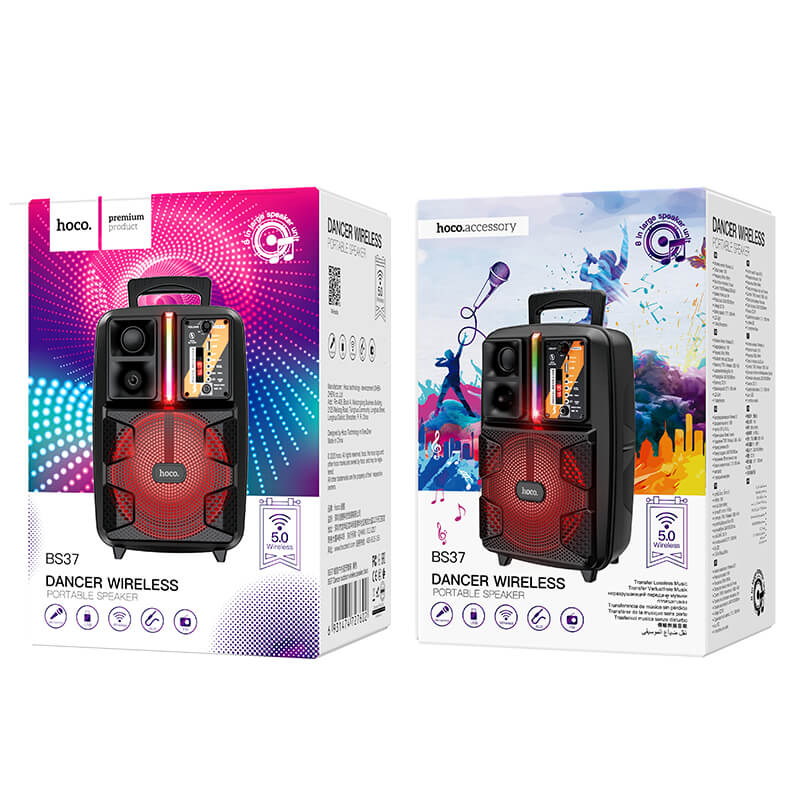 Hoco Portable Dancer Outdoor Wireless Bluetooth Speaker with Microphone BS37