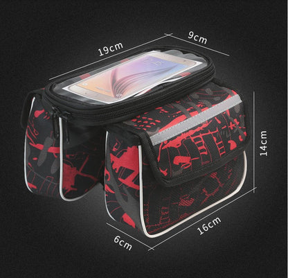 ECOTREK Waterproof Bicycle Frame Bag – Bike Phone Holder with Touchscreen JS71801