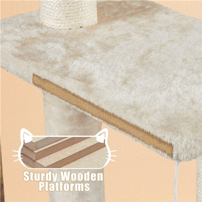 Litter Box Enclosure with Cat Tree Tower