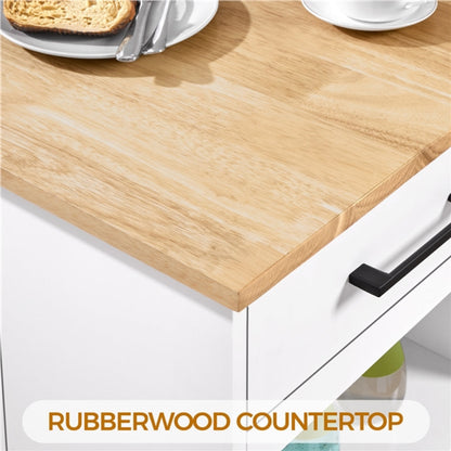 Kitchen Cart wood top with storage