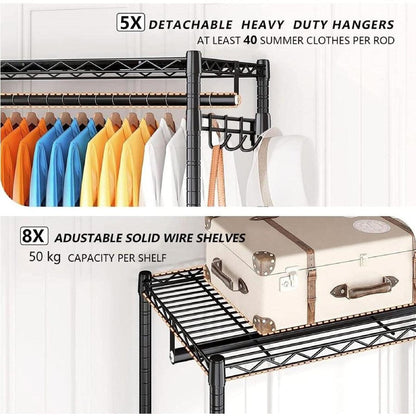 Metal Wardrobe Clothes Rack Clothes Organizer
