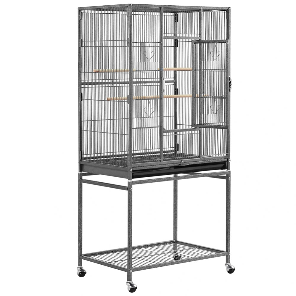 54’’H Mobile Large Parrot Cage w/ Stand