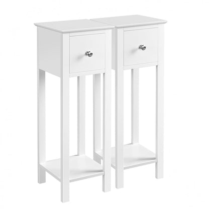 Slim Bedside Tables Set of 2