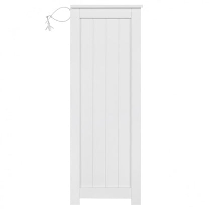 Bathroom Floor Cabinet Wooden Side Storage Organizer
