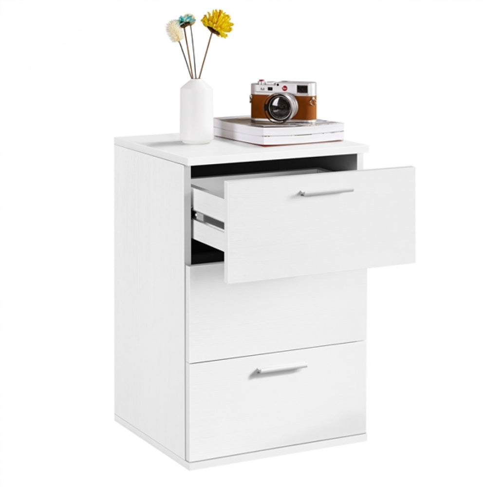 Set of 2 3 Drawers Side Table End Table