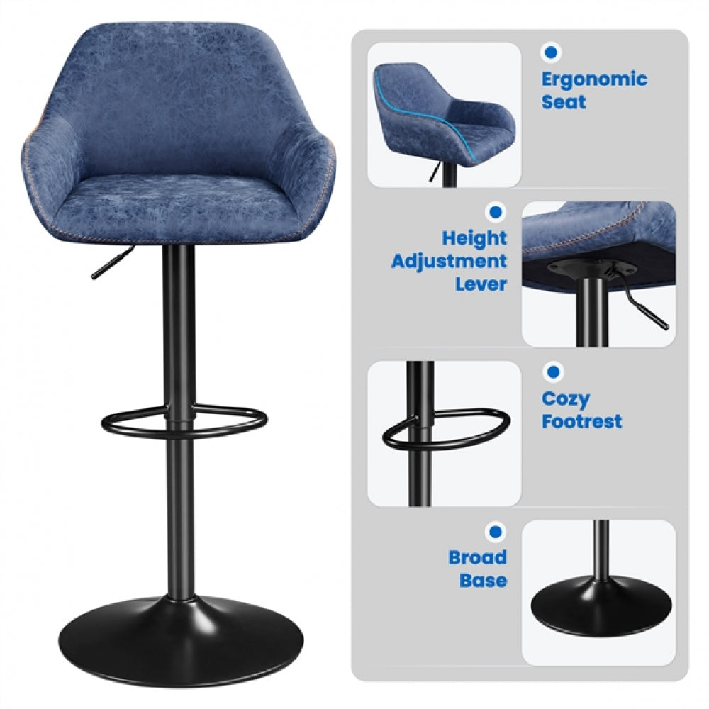 2pcs Vintage Bar Stools