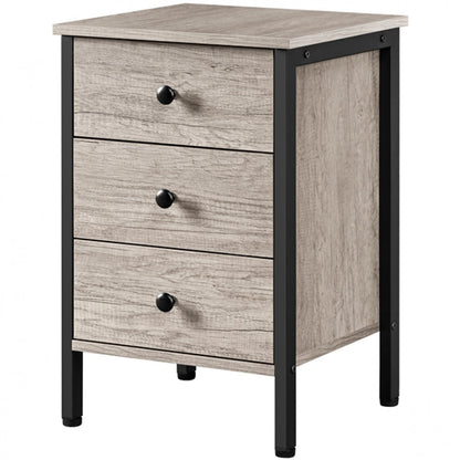 3 Drawer Nightstand Storage