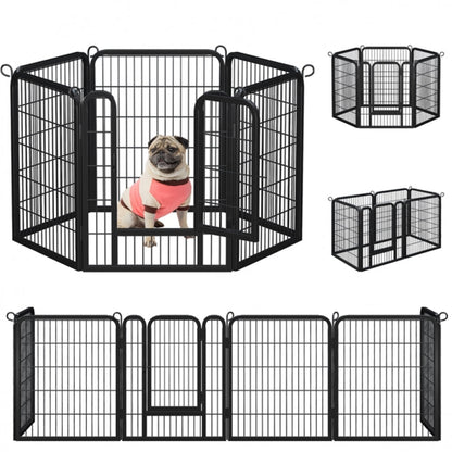 Steel Dog Cat Exercise Barrier Outdoor Indoor Fence