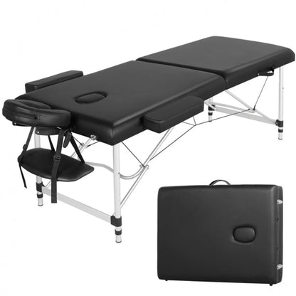 Portable 2 Fold Aluminum Massage Bed