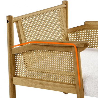 1 Pair Boucle Upholstered Accent Chair Lounge Chair