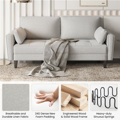 Linen Fabric Sofa 2 Seater Couch