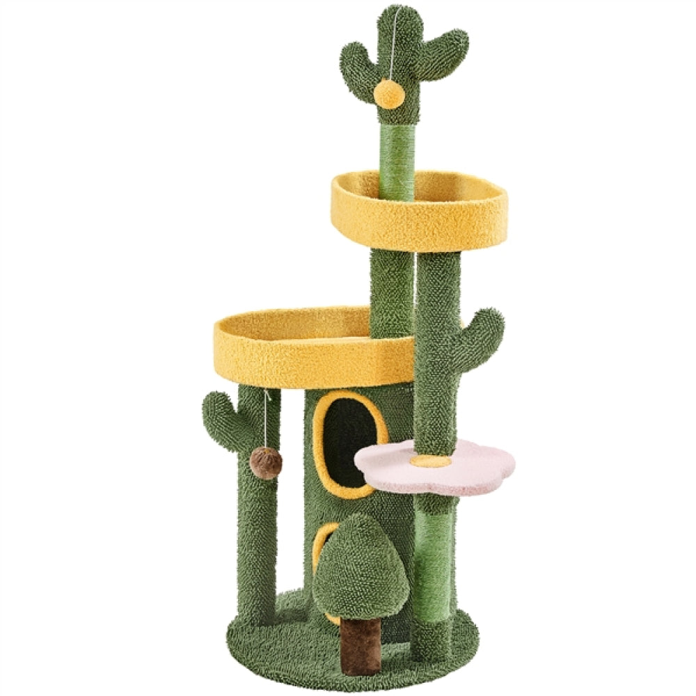 Oasis-Themed Cat Tree Cat Tower