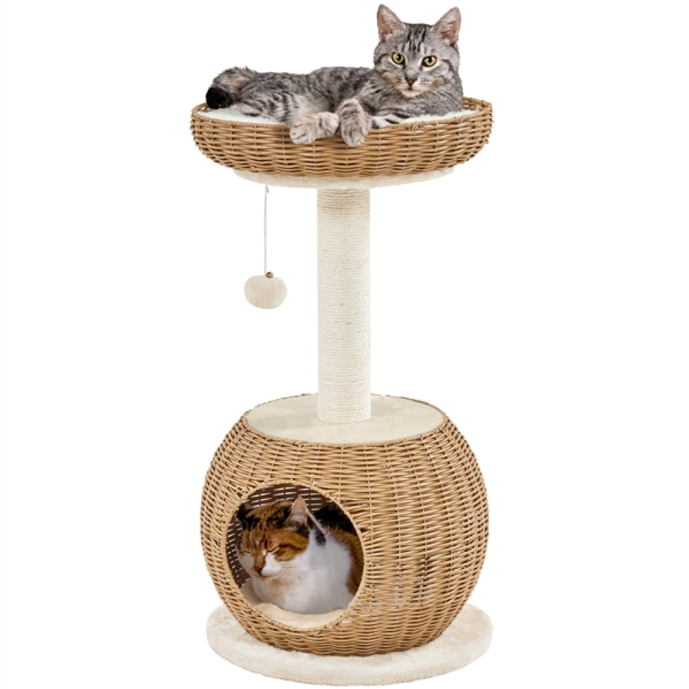 Rattan Cat House Cat Tower