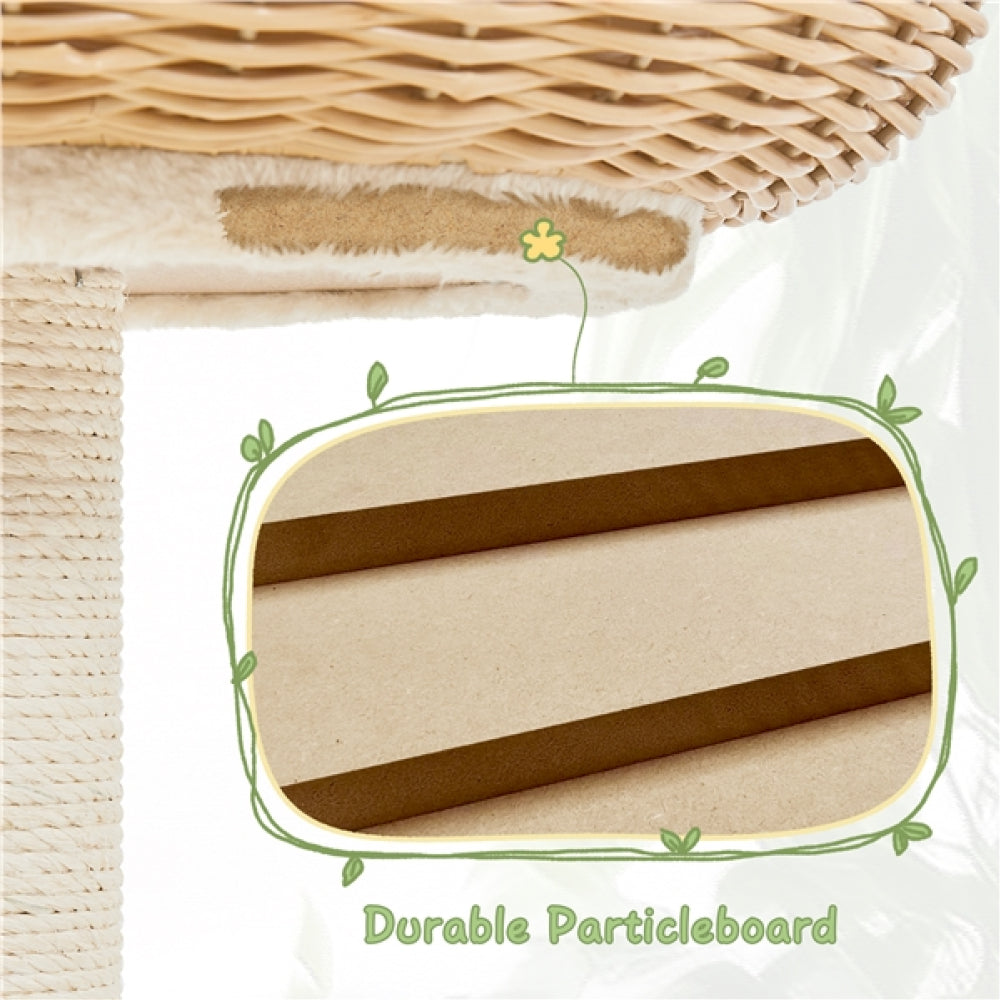 Rattan Cat House Cat Tower