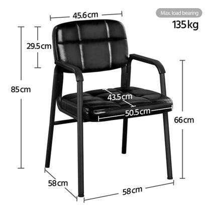 2pcs Office Reception Chairs Faux Leather Guest Chairs