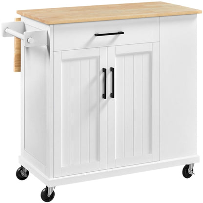 Kitchen Cart wood top with storage