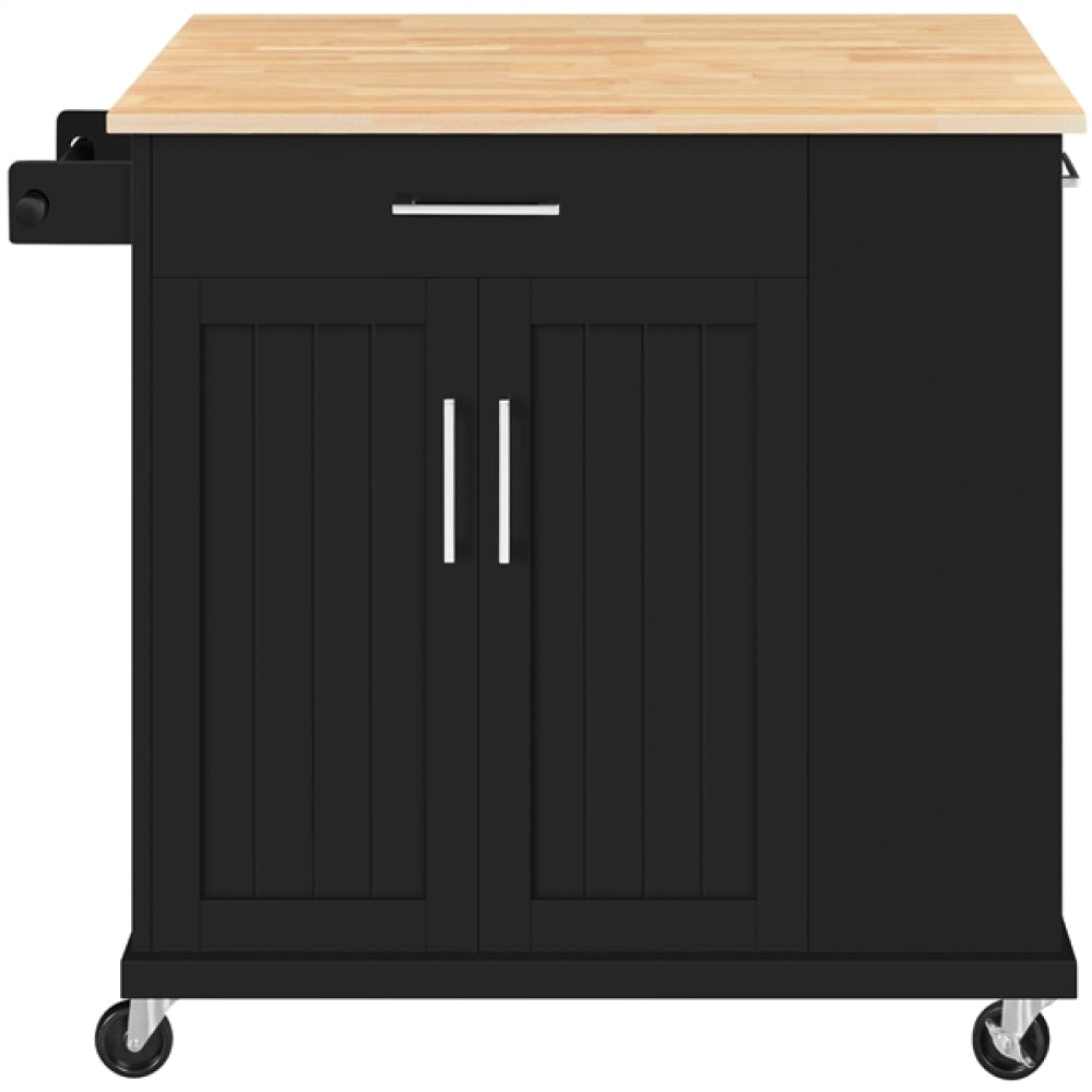 Kitchen Island on Wheels with Drawers & Cabinet
