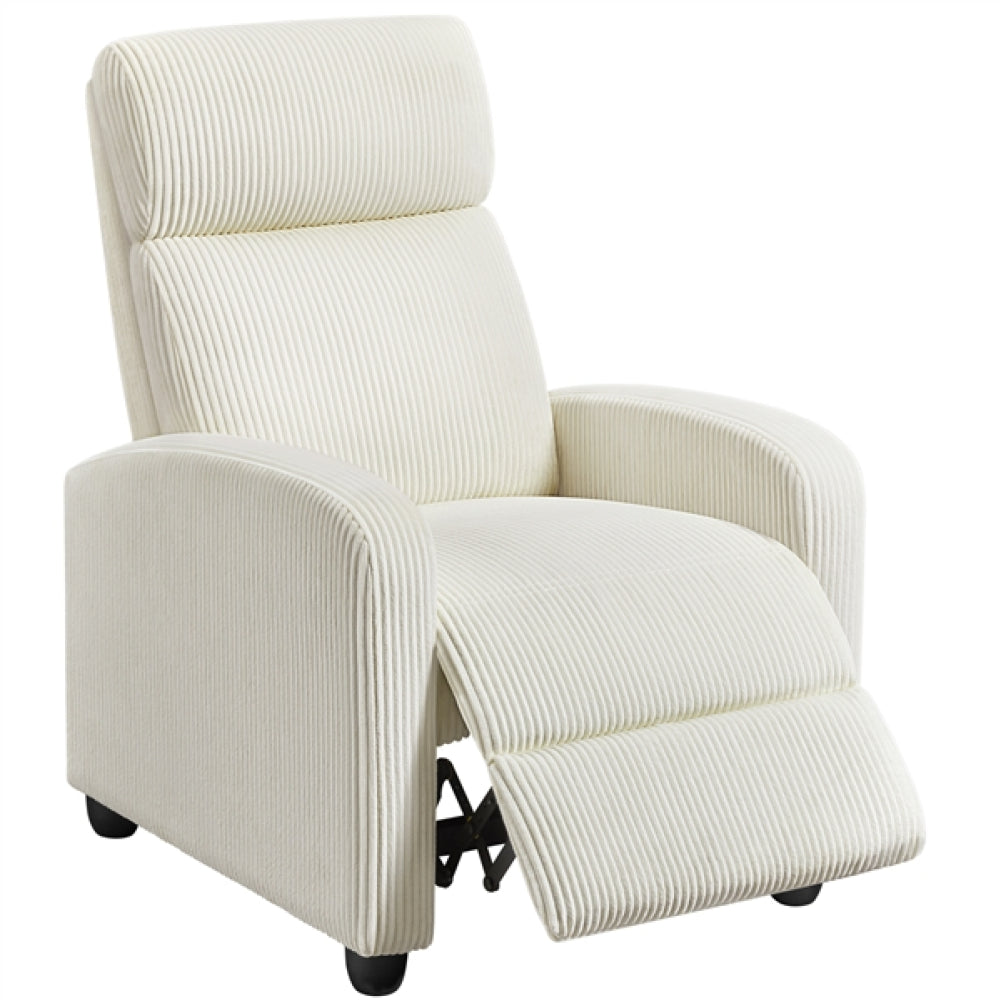 Recliner Chair Corduroy Recliner Sofa Adjustable Modern Single Reclining Chair