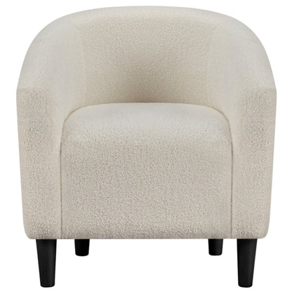Boucle Club Chair Accent Barrel Chair Upholstered Arm Chair