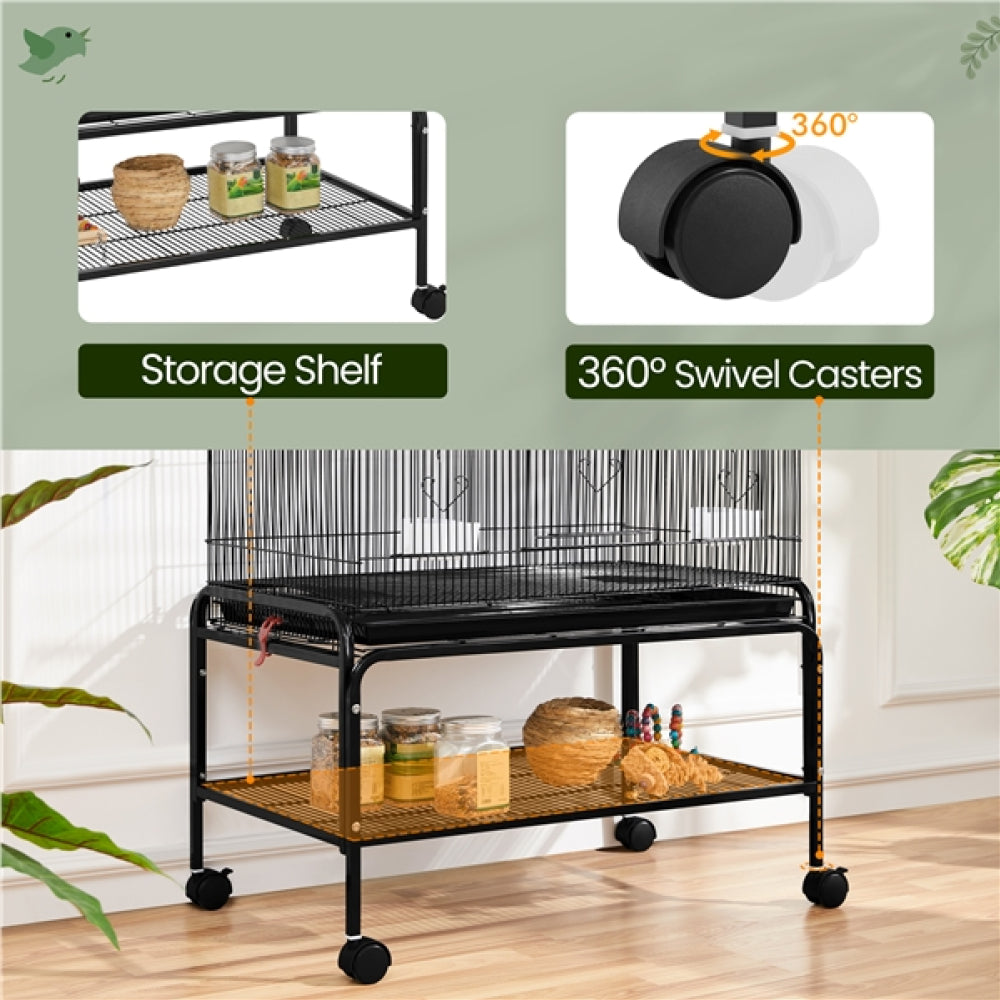 Large Parrot Cage Rolling Metal Bird Cage