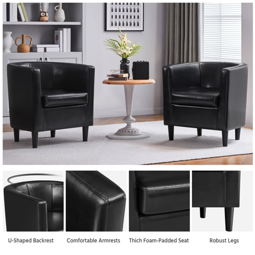 Barrel-shaped Chair Accent Arm Chair