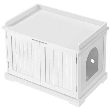 Pet Litter Box Wooden Storage Bench