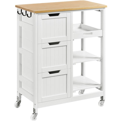 Kitchen Island with Wheels Kitchen Storage Serving Cart
