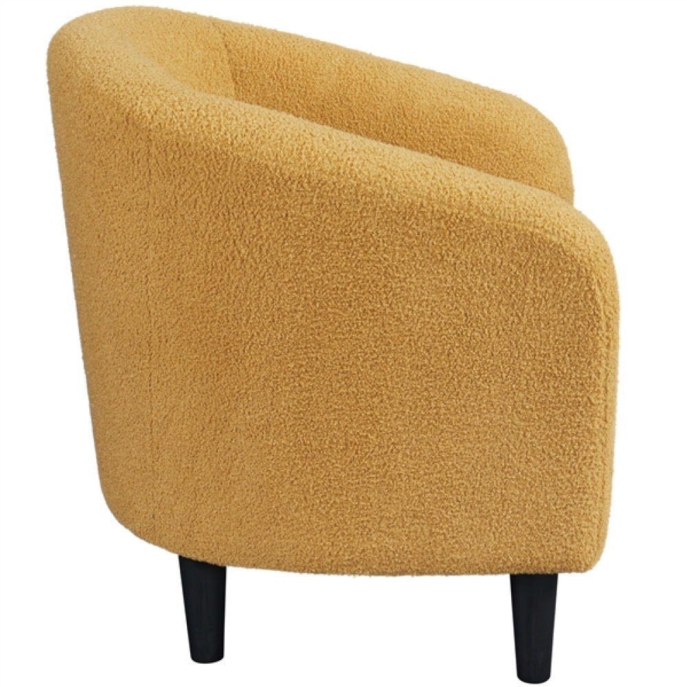 Boucle Club Chair Accent Barrel Chair