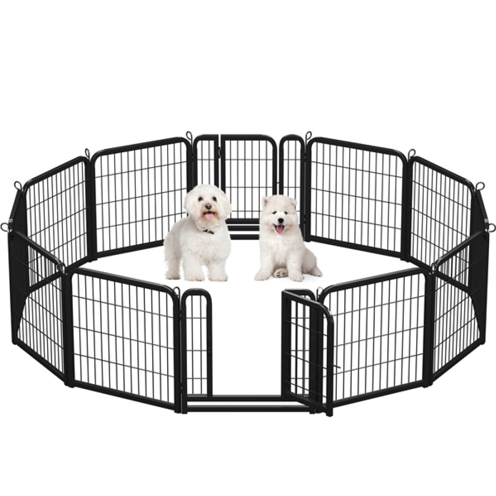 12 Panels Dog Playpen Metal Pet Pen