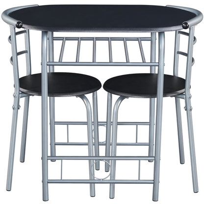 Modern Round Dining Table Set for 2 Dining Chairs