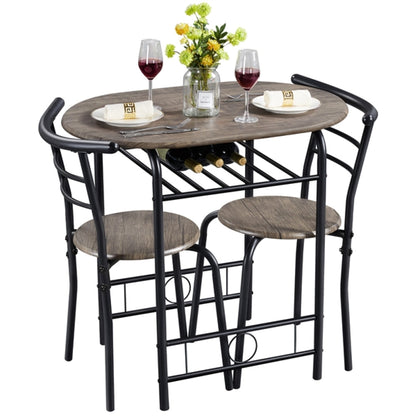 3 Piece Dining Set Round Dining Table Set