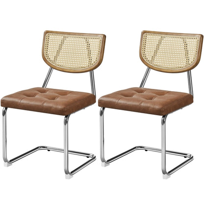 6PCS Mid-Century Modern Dining Chairs with Mesh Rattan Back