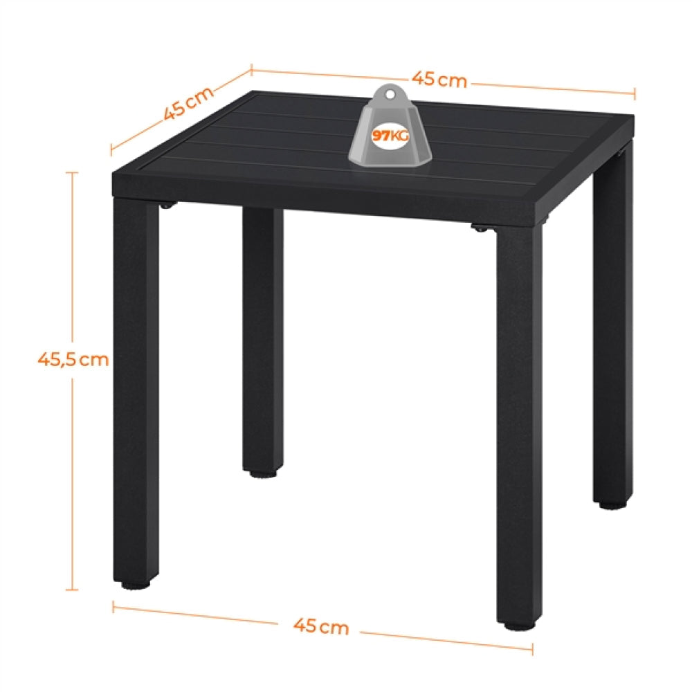 2pcs Dining Chairs + Outdoor Coffee End Table