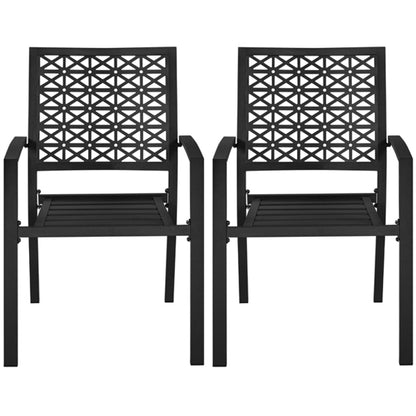 2pcs Dining Chairs + Outdoor Coffee End Table