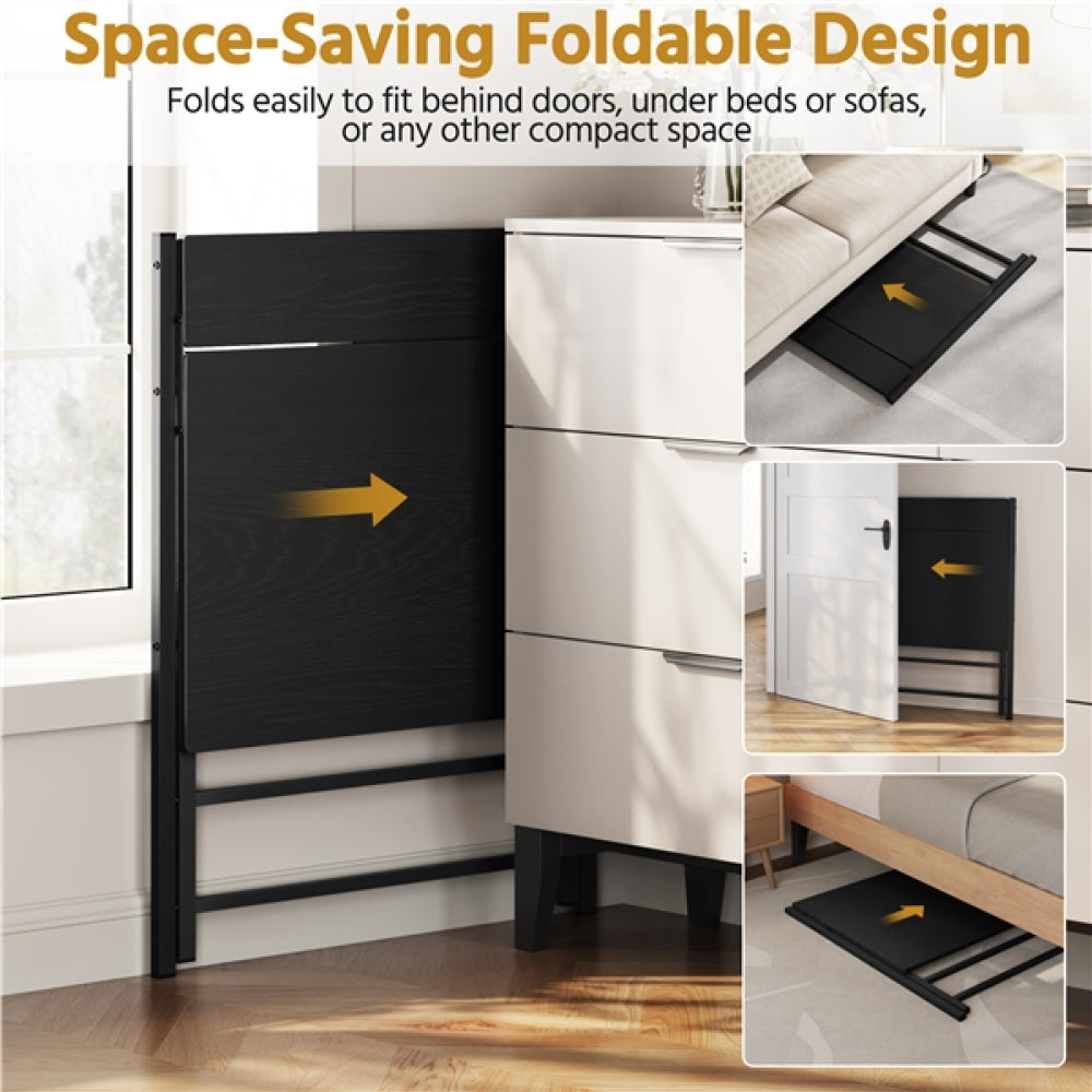 2-Tier Foldable Computer Desk w/ Monitor Shelf