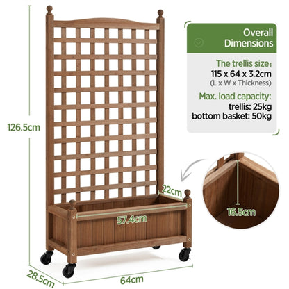 Raised Garden Bed with Trellis planter Box
