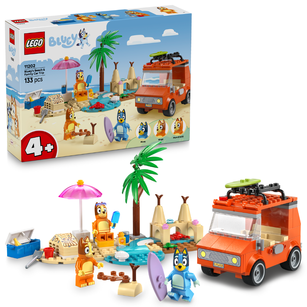LEGO Bluey: Bluey's Beach & Family Car Trip (11202)