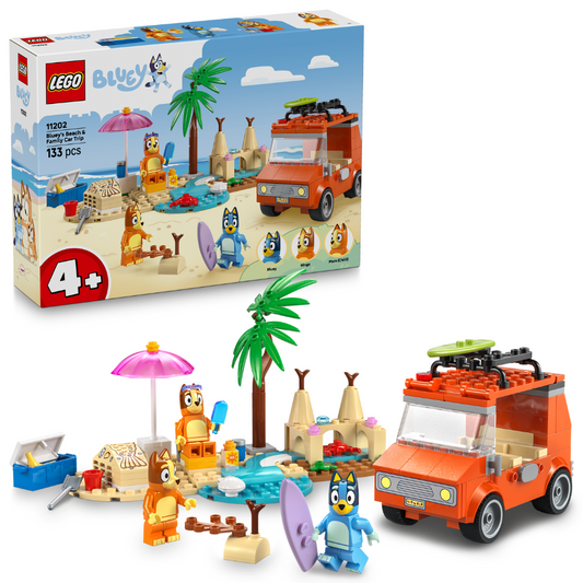 LEGO Bluey: Bluey's Beach & Family Car Trip (11202)