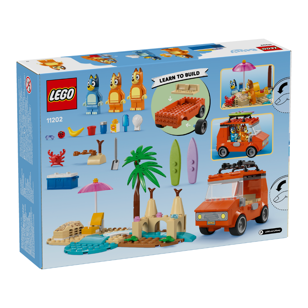 LEGO Bluey: Bluey's Beach & Family Car Trip (11202)