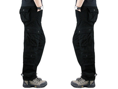 Cargo Pants Outdoor Solid Color Trousers Hiking Work Pants