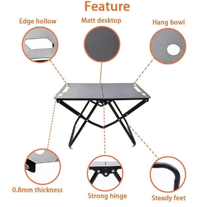 ECOTREK Folding BBQ Table – 93cm Portable Outdoor Cooking Station ZF10312