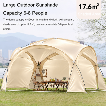 Ecotrek Dome Canopy Gazebo Tent – 4.2 × 4.2 × 2.3m LCF28517