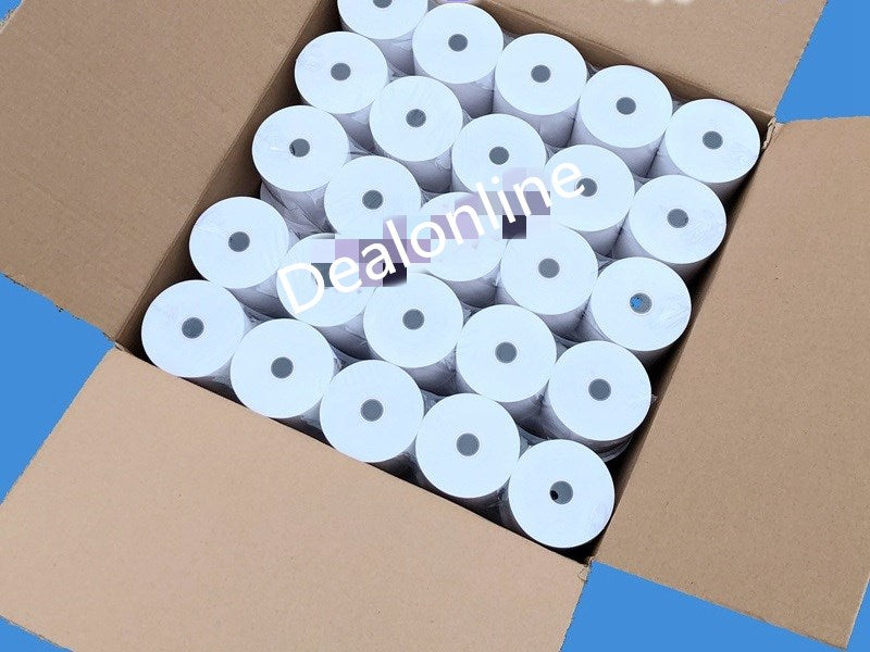 (50 Rolls) 80mm x 80mm Thermal Paper Receipt Rolls 65m/roll