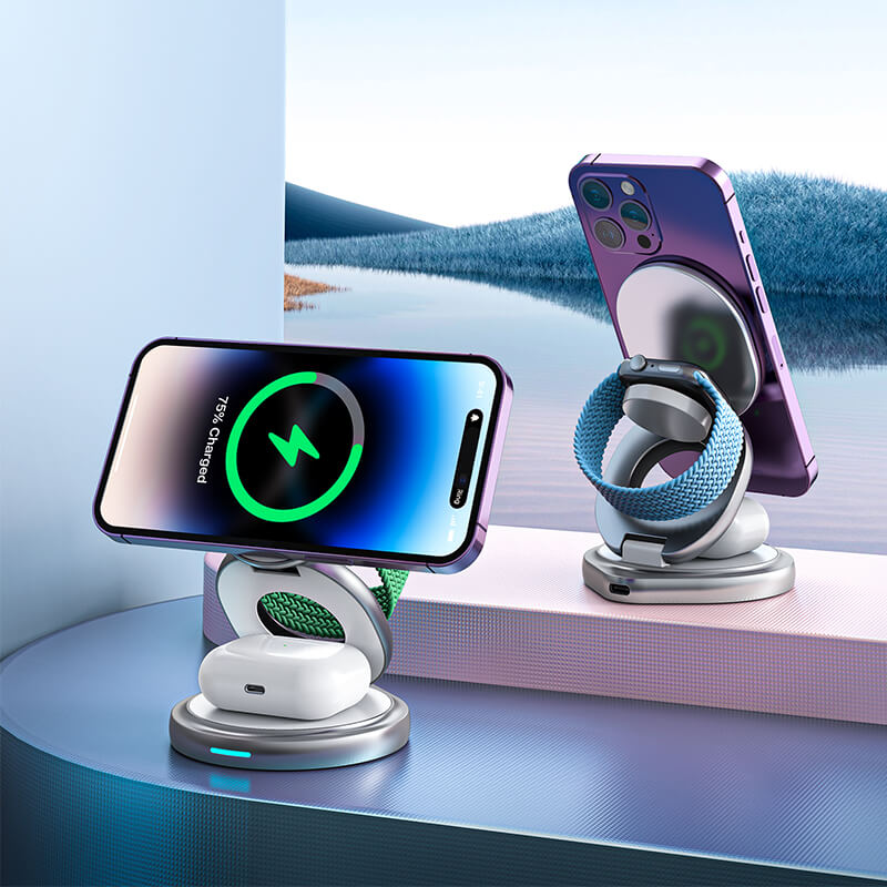Mobie 3-in-1 Foldable Magnetic Wireless Fast Charger 15W